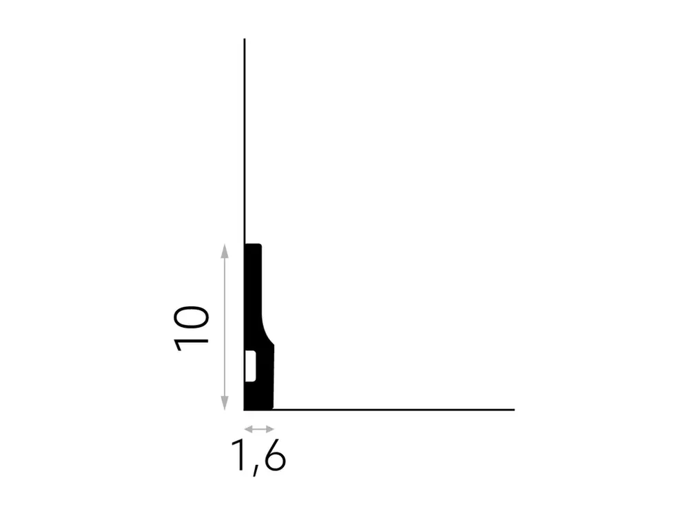 Kup online Listwa przypodłogowa QS009P malowana na biało (10×1,6×200cm) Mardom Decor