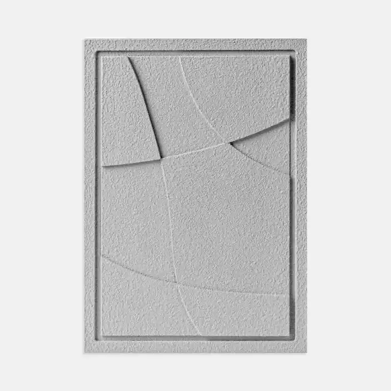Bestseller Obraz 3D relief 35 x 2 x 50 cm ABSTRACT IV Milky Grey (2×50cm) Murso