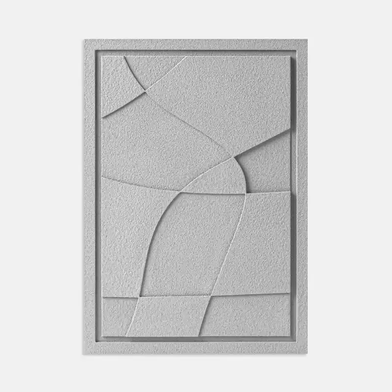 Do wyczerpania zapasów Obraz 3D relief 35 x 2 x 50 cm ABSTRACT V Milky Grey (2×50cm) Murso