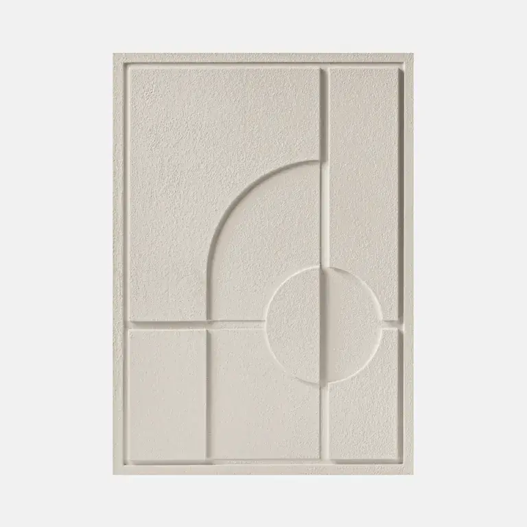 Obraz 3D relief 35 x 2 x 50 cm GEOMETRIC I Natural Cream (2×50cm) Murso Super okazja
