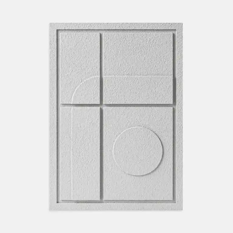 Obraz 3D relief 35 x 2 x 50 cm GEOMETRIC III Bianco (2×50cm) Murso Wysoka jakość