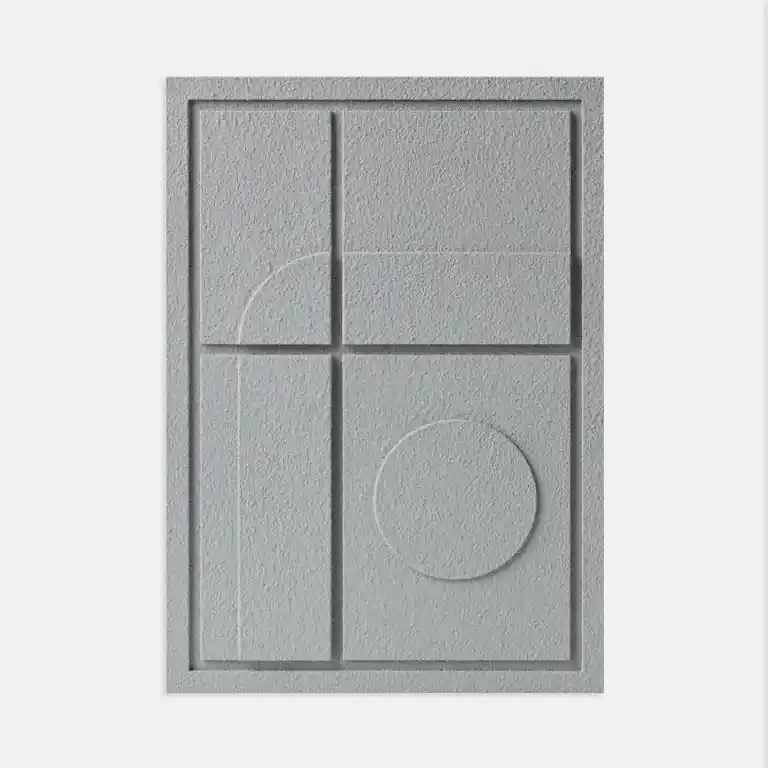 Dostępne od ręki Obraz 3D relief 35 x 2 x 50 cm GEOMETRIC III Milky Grey (2×50cm) Murso