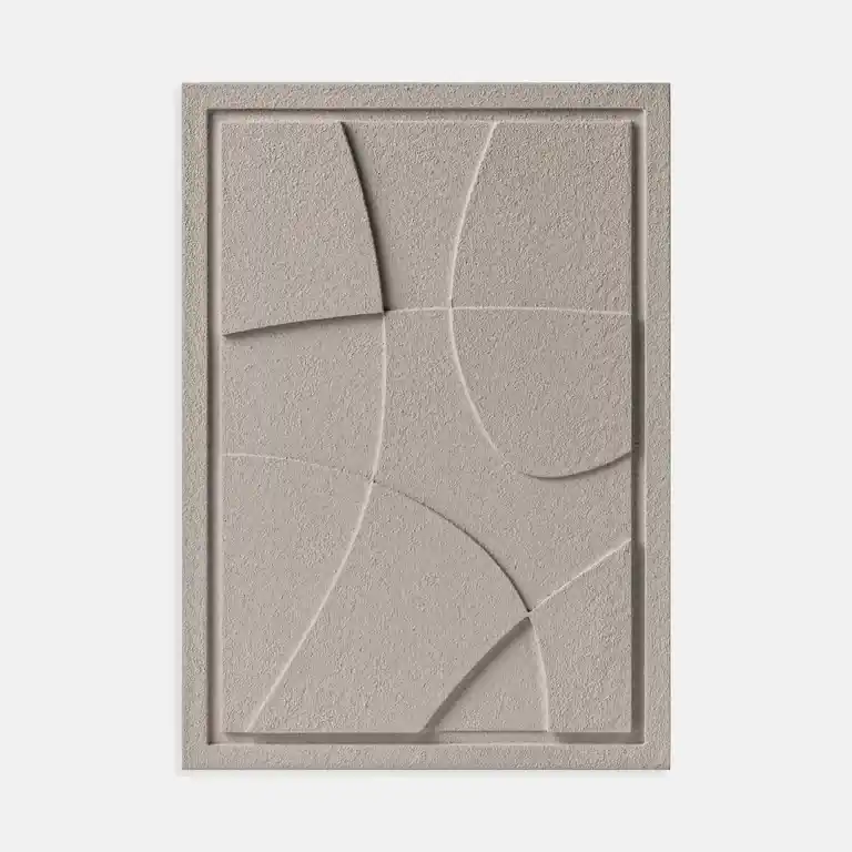 Nowy Obraz 3D relief 35 x 2 x 50 cm ABSTRACT I Almond Beige (2×50cm) Murso