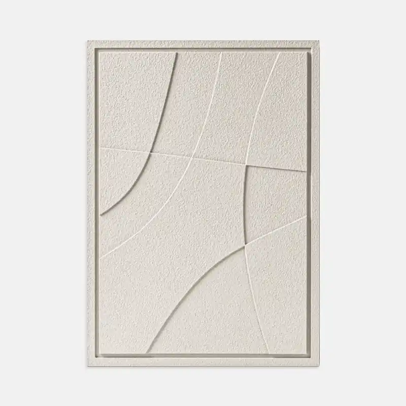 Obraz 3D relief 35 x 2 x 50 cm ABSTRACT II Natural Cream (2×50cm) Murso Oferta limitowana