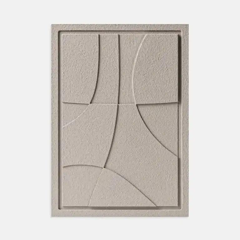 Kup teraz Obraz 3D relief 35 x 2 x 50 cm ABSTRACT III Almond Beige (2×50cm) Murso