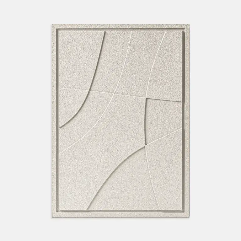 Dostępne od ręki Obraz 3D relief 50 x 2 x 70 cm ABSTRACT II Natural Cream (2×70cm) Murso