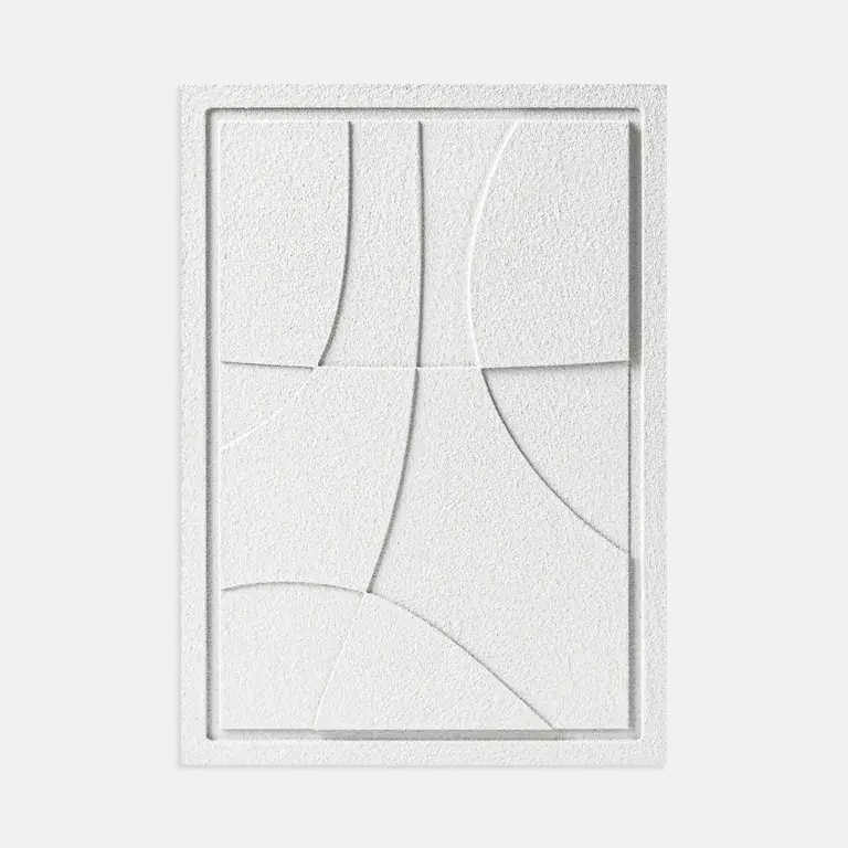 Zniżka Obraz 3D relief 50 x 2 x 70 cm ABSTRACT III Bianco (2×70cm) Murso