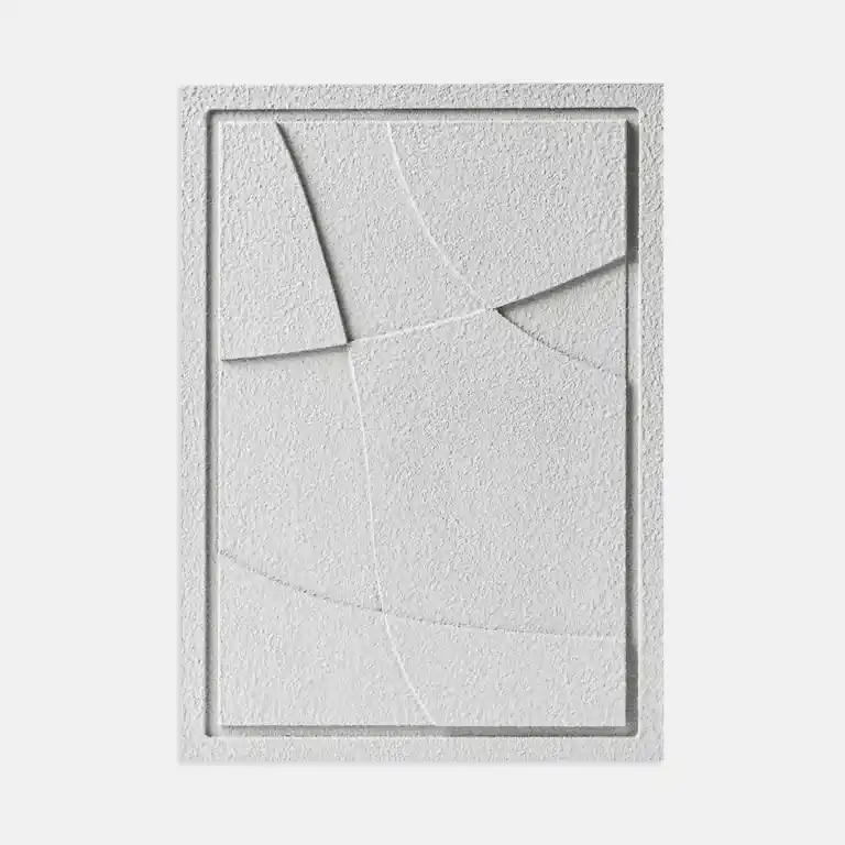 Zamów dziś Obraz 3D relief 50 x 2 x 70 cm ABSTRACT IV Bianco (2×70cm) Murso