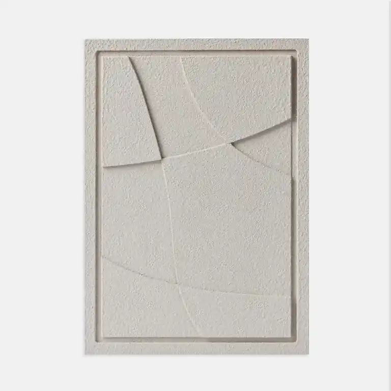 Nie przegap Obraz 3D relief 50 x 2 x 70 cm ABSTRACT IV Natural Cream (2×70cm) Murso