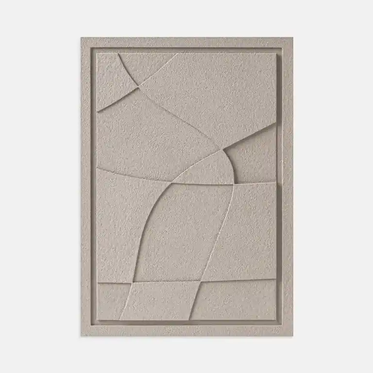 Obraz 3D relief 50 x 2 x 70 cm ABSTRACT V Almond Beige (2×70cm) Murso Tylko dziś