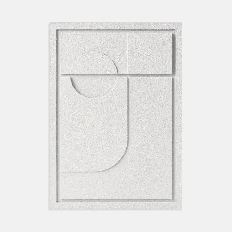 Szybka wysyłka Obraz 3D relief 50 x 2 x 70 cm GEOMETRIC II Bianco (2×70cm) Murso