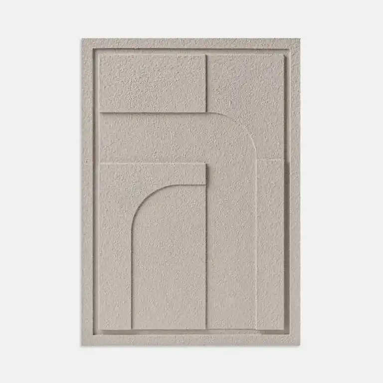Bestseller Obraz 3D relief 50 x 2 x 70 cm GEOMETRIC IV Almond Beige (2×70cm) Murso