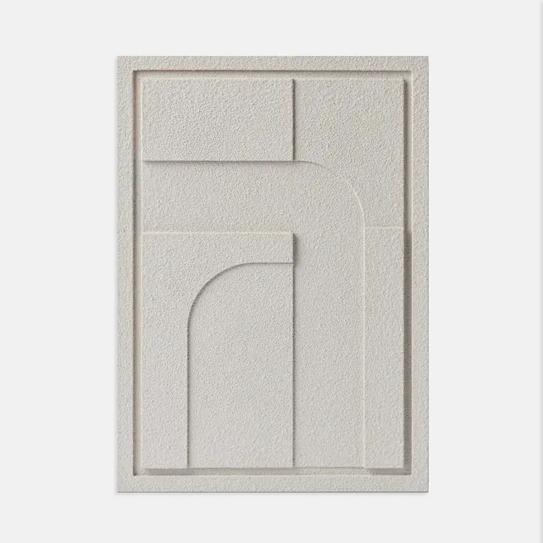 Wyprzedaż Obraz 3D relief 50 x 2 x 70 cm GEOMETRIC IV Natural Cream (2×70cm) Murso