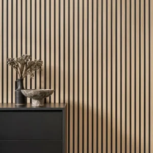 Kup online Lamele ścienne panel Medio L0202T dąb jasny 200 cm (12,1×1,2×200cm) Mardom Decor
