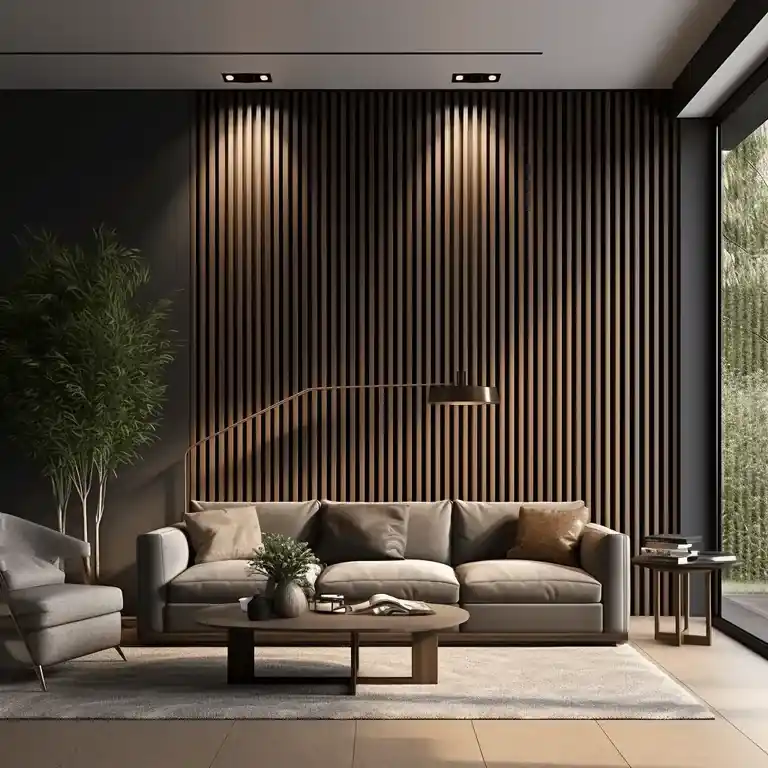 Zamów teraz Lamele ścienne panel Stretto dąb ciemny L0104T 200 cm (12×1,2×200cm) Mardom Decor
