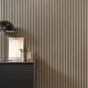 Hit sprzedaży Lamele ścienne panel Stretto dąb jasny 200 cm L0102T (12×1,2×200cm) Mardom Decor