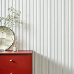 Dostępne od ręki Lamele ścienne panel premium Largo L0301P malowane na biało (11,5×2×270cm) Mardom Decor
