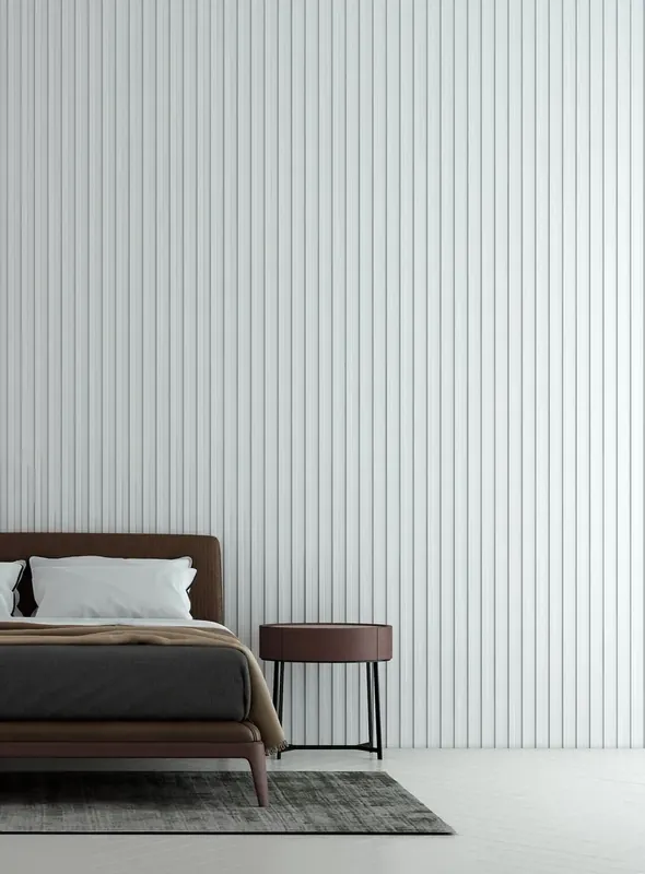 Oferta limitowana Lamele ścienne panel premium Medio L0201P malowane na biało (12,1×1,2×270cm) Mardom Decor