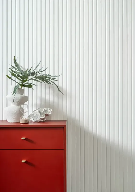 Lamele ścienne panel premium Medio L0201TP 200 cm malowane na biało (12,1×1,2×200cm) Mardom Decor Nie przegap