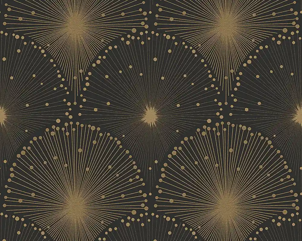 Tapeta ścienna czarna geometryczna złote wzory 30553-1 AS Creation Ekspresowa dostawa