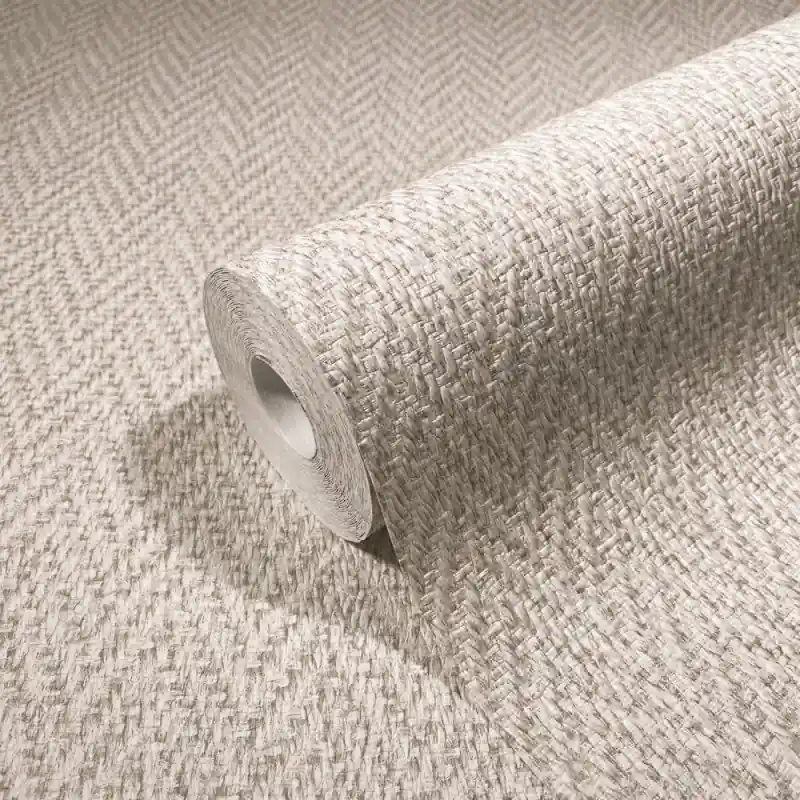 Tapety jak gruba tkanina - beżowa JODEŁKA Wybór klientów