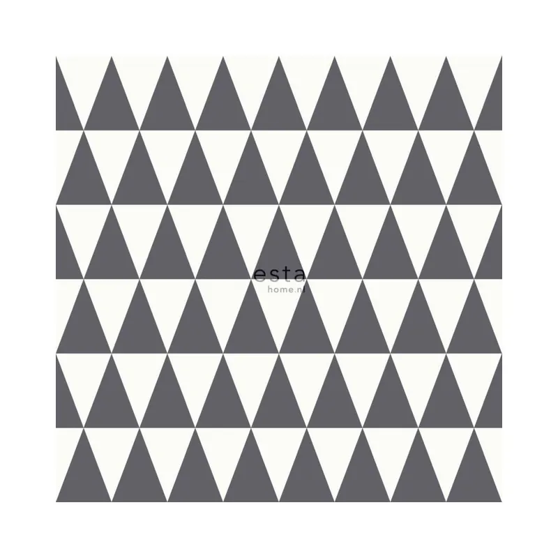 Premium Tapeta ścienna geometryczna czarno białe trójkąty Boho Chic 148672 Esta Home