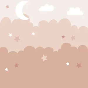 Mural ścienny dziecięcy w chmurki, gwiazdki i księżyc To the Moon and Back 159249 Esta Home Oferta