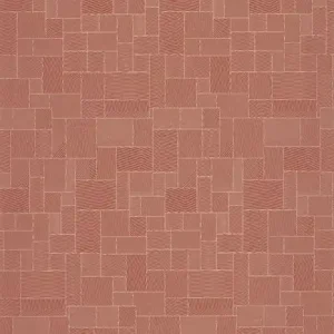 Cena promocyjna Tapeta ścienna tło czerwone geometryczna w linie Kyoto 88768879 Casadeco