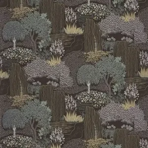 Tapeta ścienna ciemne tło z motywem roślinnym Kyoto 88727928 Casadeco Wyprzedaż