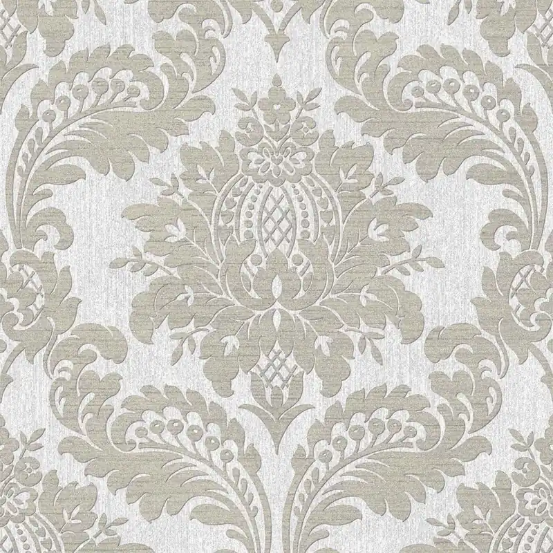 Tapeta ścienna ornament biała z adamaszkowym wzorem Indulgence 119972 Boutique Dostępne od ręki