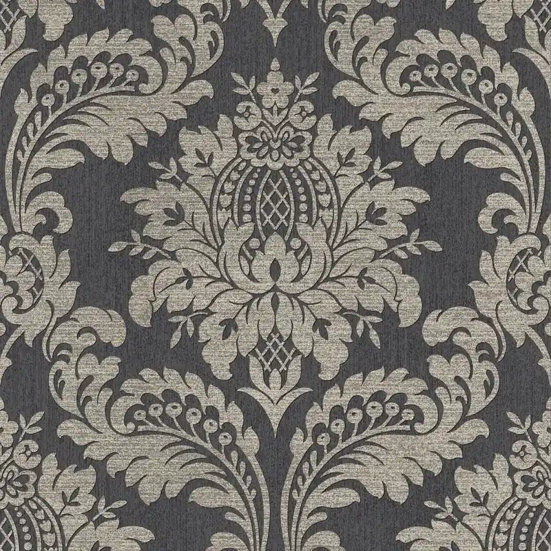 Oferta Tapeta ścienna ornament czarna z błyszczącym adamaszkowym wzorem Indulgence 119971 Boutique