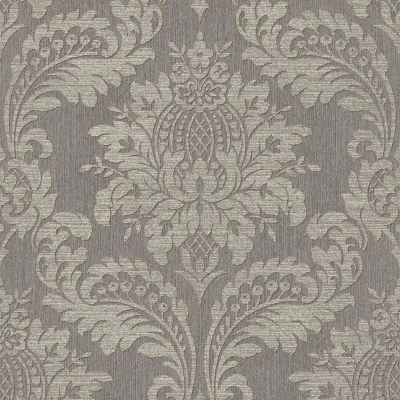 Tapeta ścienna ornament szara z błyszczącym adamaszkowym wzorem Indulgence 119970 Boutique Nowość
