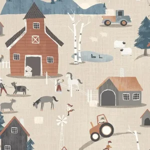 Tylko do końca tygodnia Tapeta ścienna dziecięca farma Be Happy HAP401 Zoom