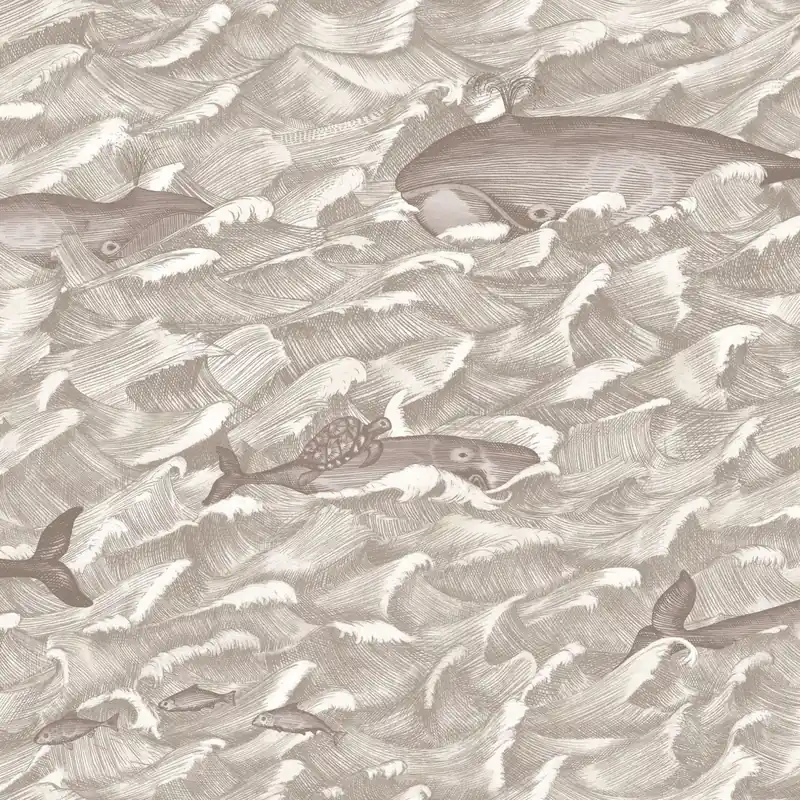 Bezpieczna płatność Tapeta ścienna w ryby wieloryby Whimsical Melville 103/1004 Cole & Son