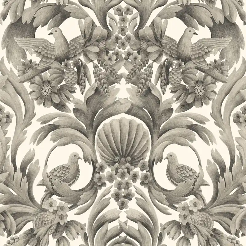 Wybór klientów Tapeta ścienna roślinna kwiaty ptaki gołębie Historic Royal Palaces – Great Masters 118/9020 Cole & Son