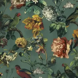 Tapeta ścienna kwiaty kwiatki ptaki ptaszki Museum 307305 Eijffinger Premium