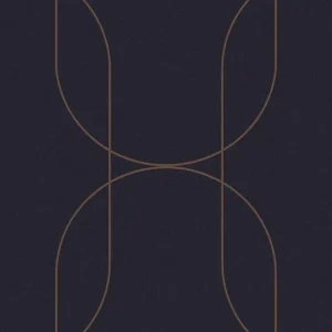 Darmowa dostawa Tapeta ścienna granatowa geometryczna w metaliczne linie 112189 Graham & Brown