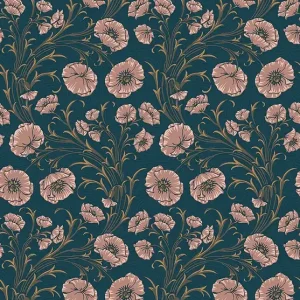 Tapeta ścienna maki kwiatki Treasured Poppy Flow 2272 Boråstapeter Promocja