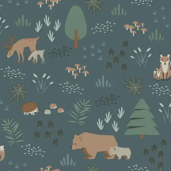 Zamów teraz Tapeta ścienna dziecięca zwierzątka las Forest Friends 139248 Esta Home