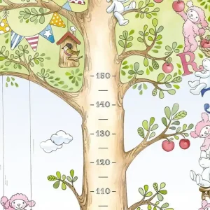 Niska cena Mural ścienny miara wzrostu centymetr dla dzieci Jack 'N Rose LL6001 Grandeco