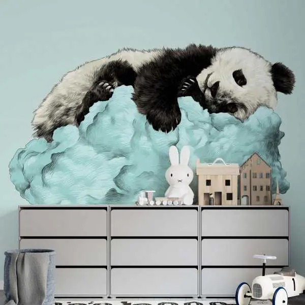 Tapeta dla dzieci - MINT PANDA Taniej
