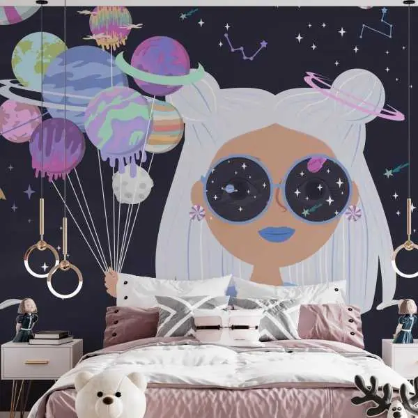 Zamów dziś Tapeta dla dzieci - SPACE LOLLIPOP
