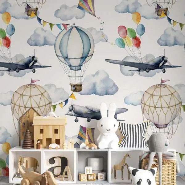 Wysoka jakość Tapeta dla dzieci - SKY BALLOONS