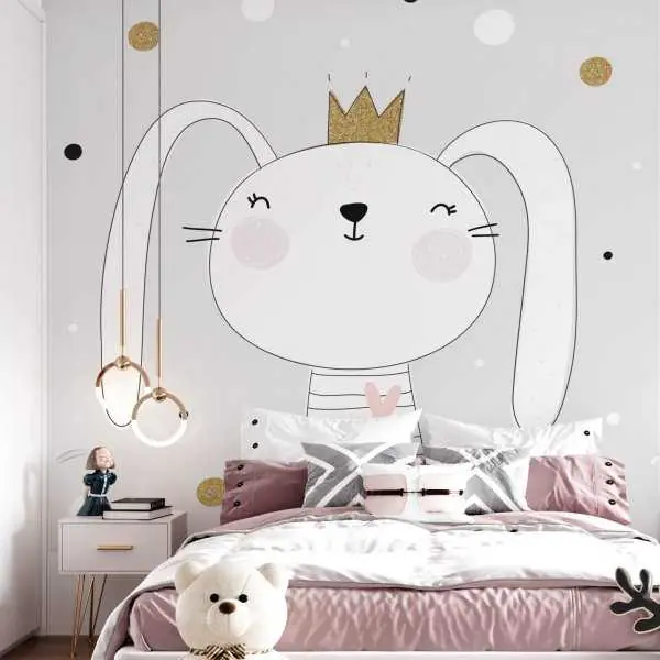 Hit cenowy Tapeta dla dzieci - KING RABBIT