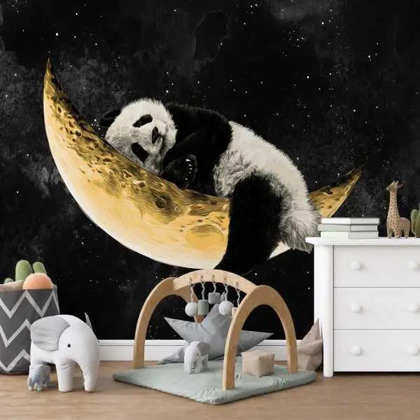 Tani Tapeta dla dzieci - PANDA MOON