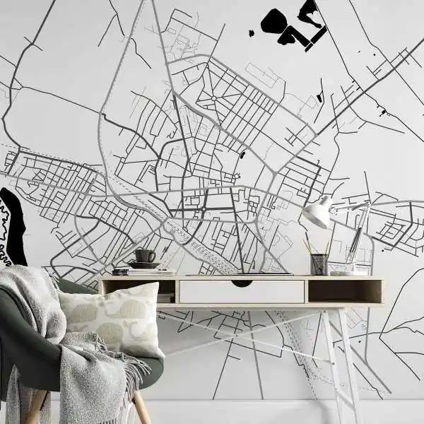 Promocja Tapeta na ścianę - MAPA SIEDLCE