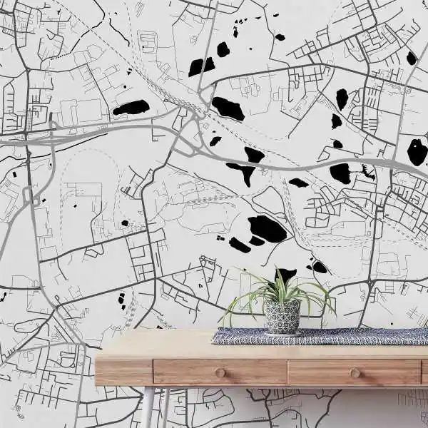 Wyjątkowa oferta Tapeta na ścianę - MAPA RUDA ŚLĄSKA