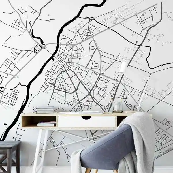 Tapeta na ścianę - MAPA OSTROŁĘKA Wyprzedaż