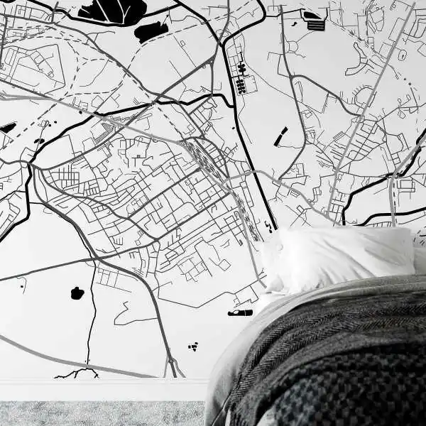 Wysoka jakość Tapeta na ścianę - MAPA MYSŁOWICE