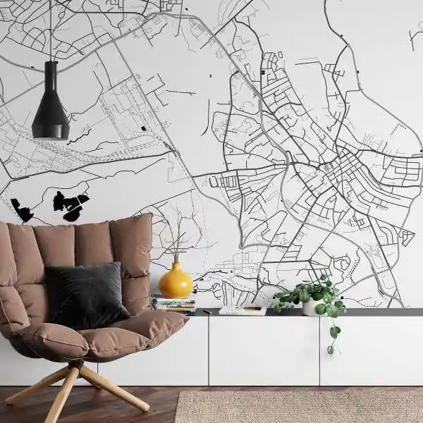 Tapeta na ścianę - MAPA JAWORZNO Szybka dostawa